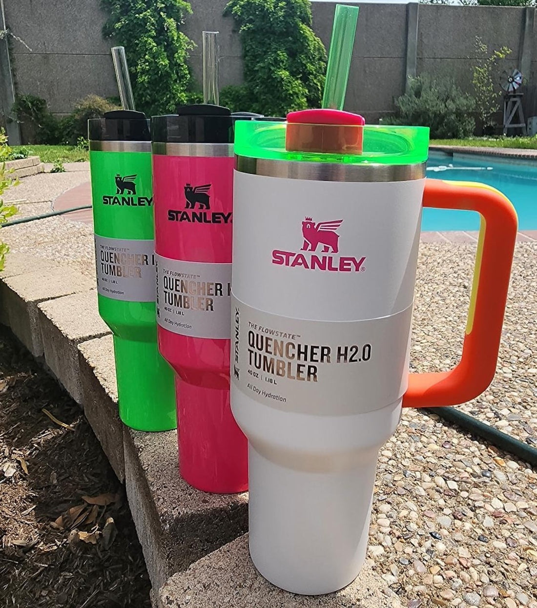 New 40oz. Stanley Neon Collection Travel Mug, Personalized, Trending Now, Insulated Tumbler,