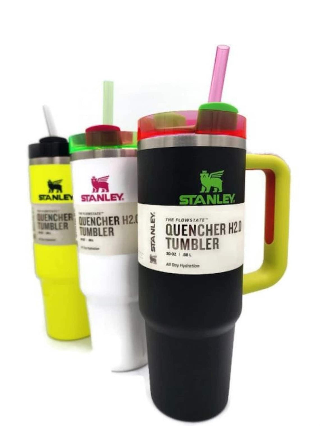 New 30oz. Stanley Neon Collection Travel Mug, Insulated, Stainless Steel, Popular Colors, Hard To Find