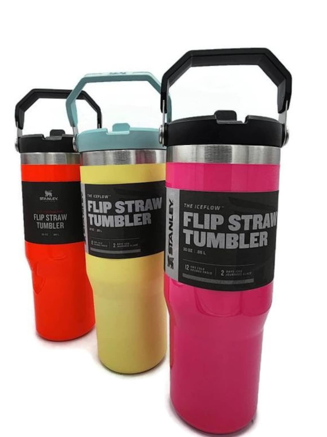 Stanley 30 oz. Flip Straw Tumbler, personalize, insulated, easy carry handle