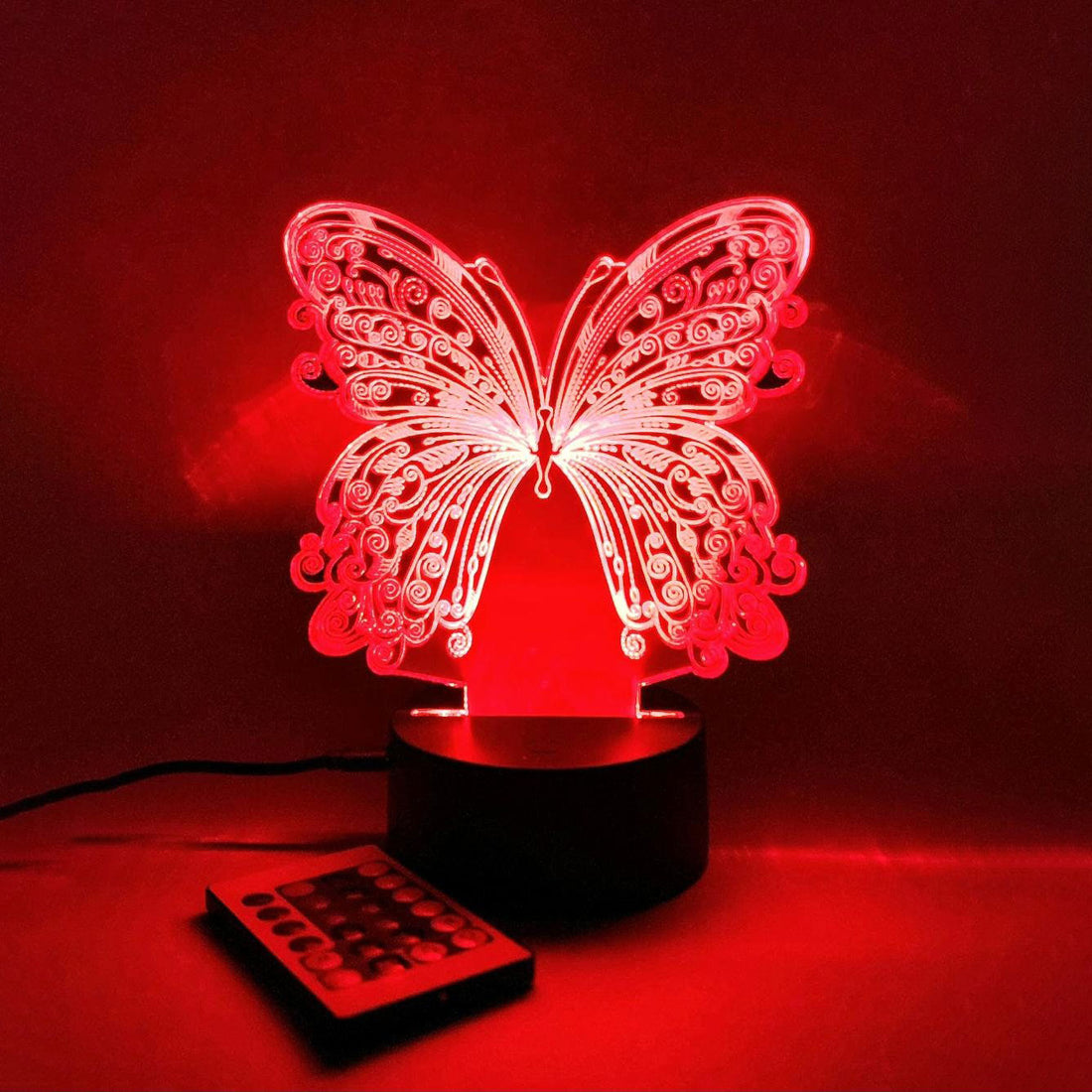 Acrylic Butterfly LED Lamp, Custom Engraved, Childrens Gift, Personalized Light, Birthday, Christmas, Nightlight