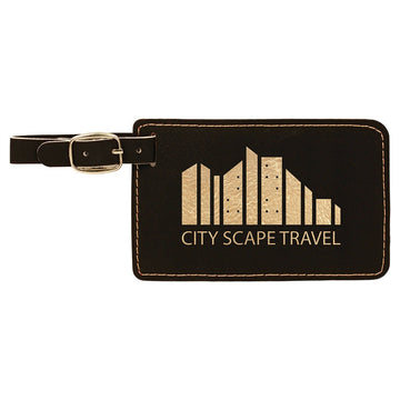 Engraved Luggage ID Tag, Vegan Leather, Travel Accessory, Personalized, Gift, Engraved, Luggage Tag, Suitcase